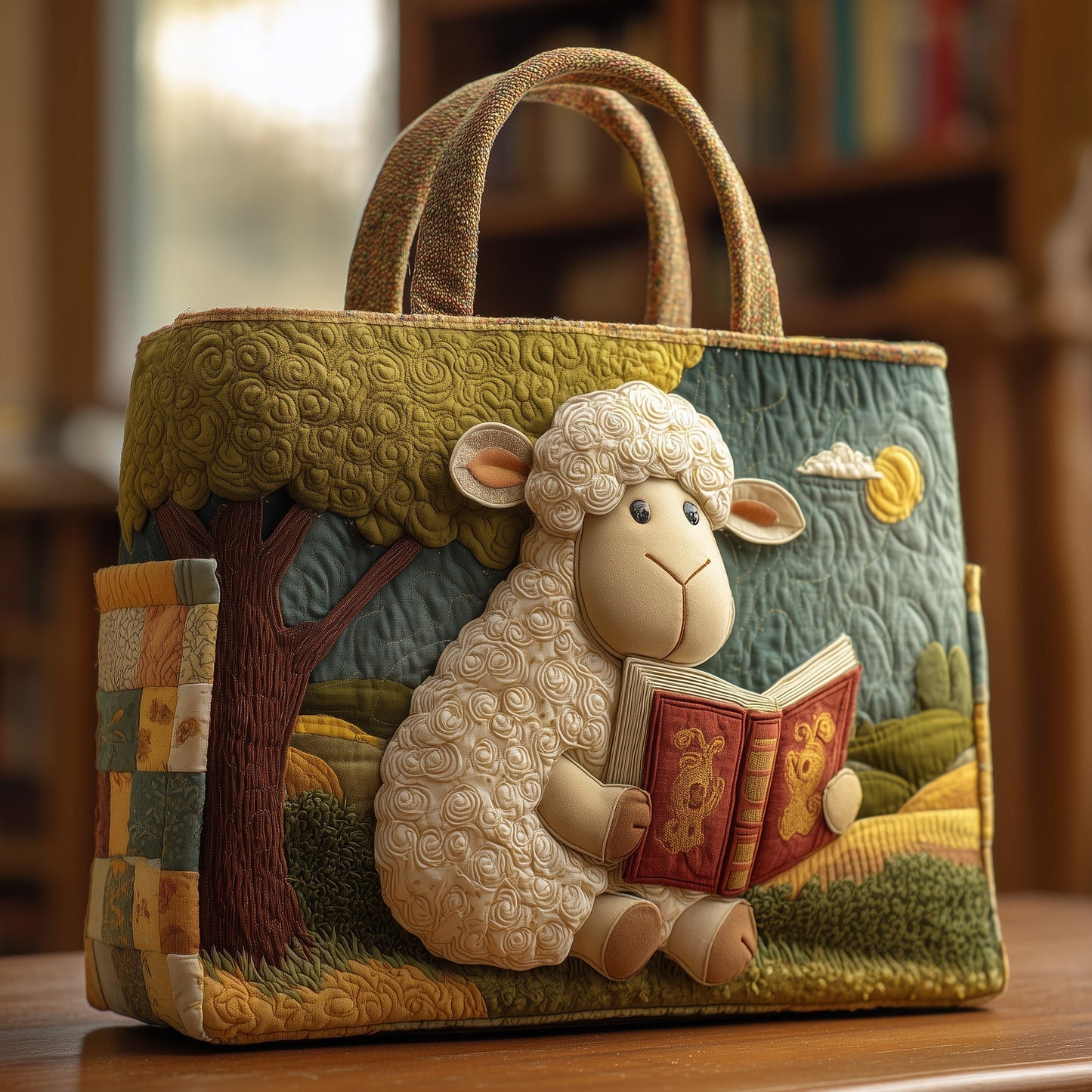 The Storytime Sheep Quilted Tote