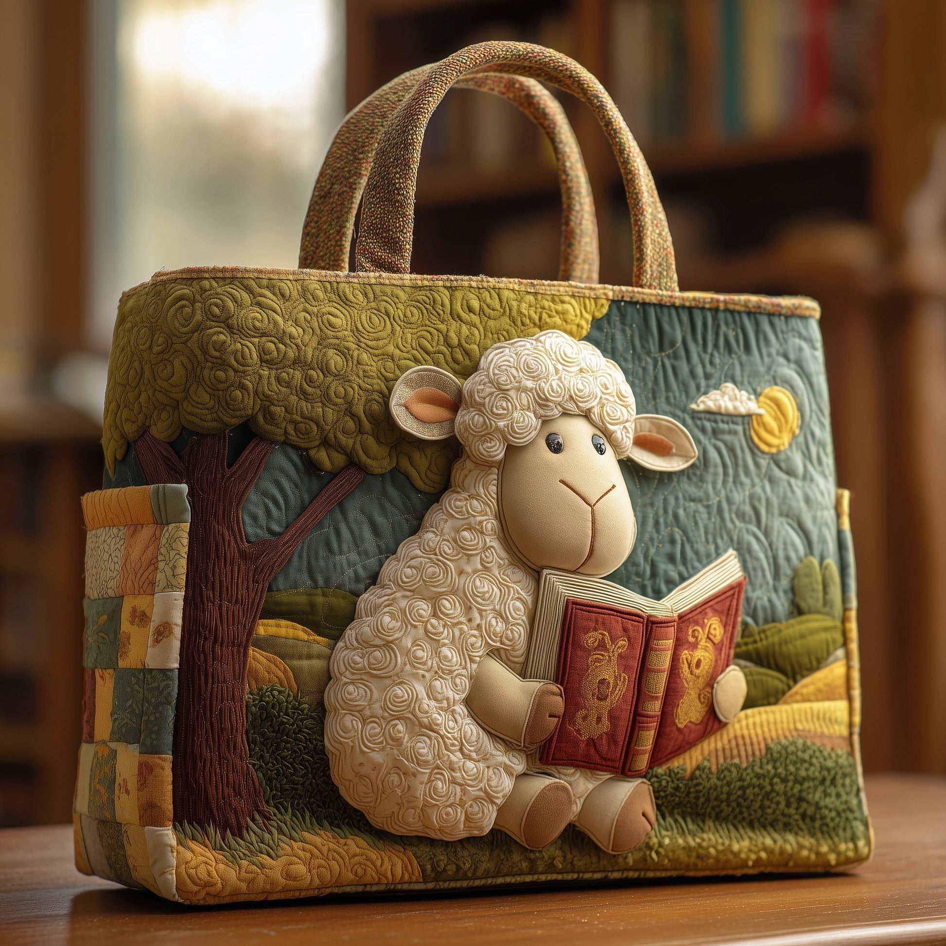 The Storytime Sheep Quilted Tote