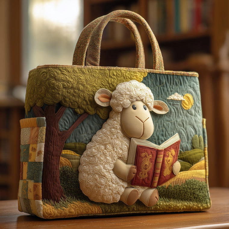 The Storytime Sheep Quilted Tote