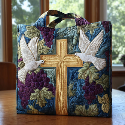 The Christian Cross Quilted Tote