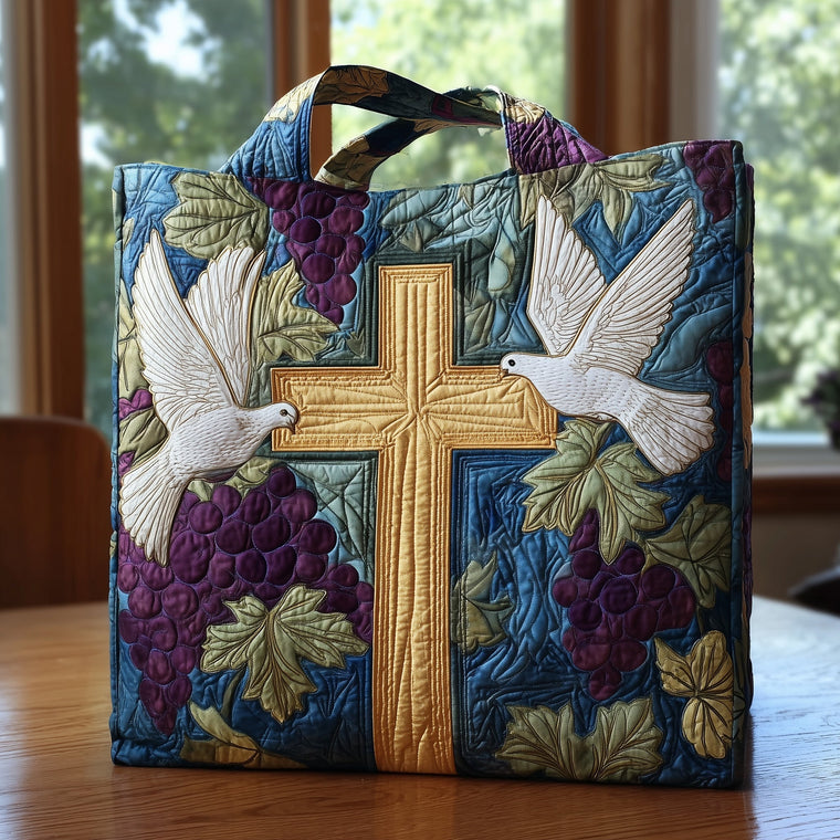 The Christian Cross Quilted Tote