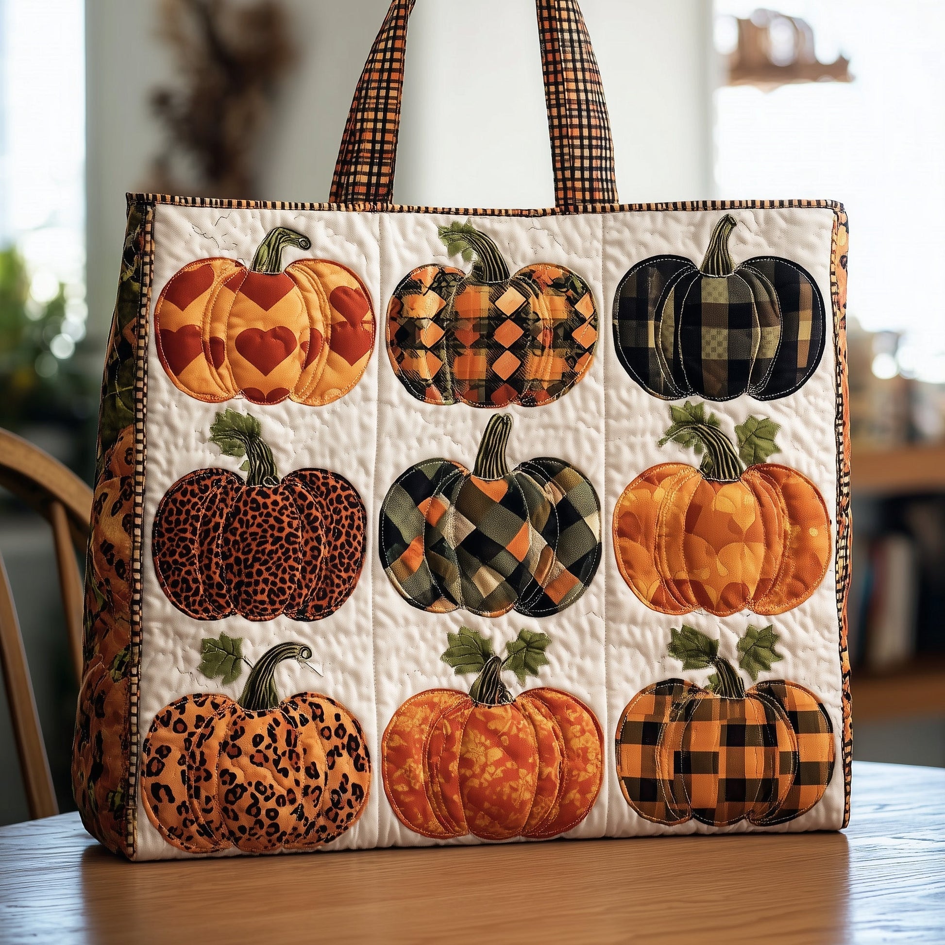 Everyday Patchwork Pumpkins Tote Bag