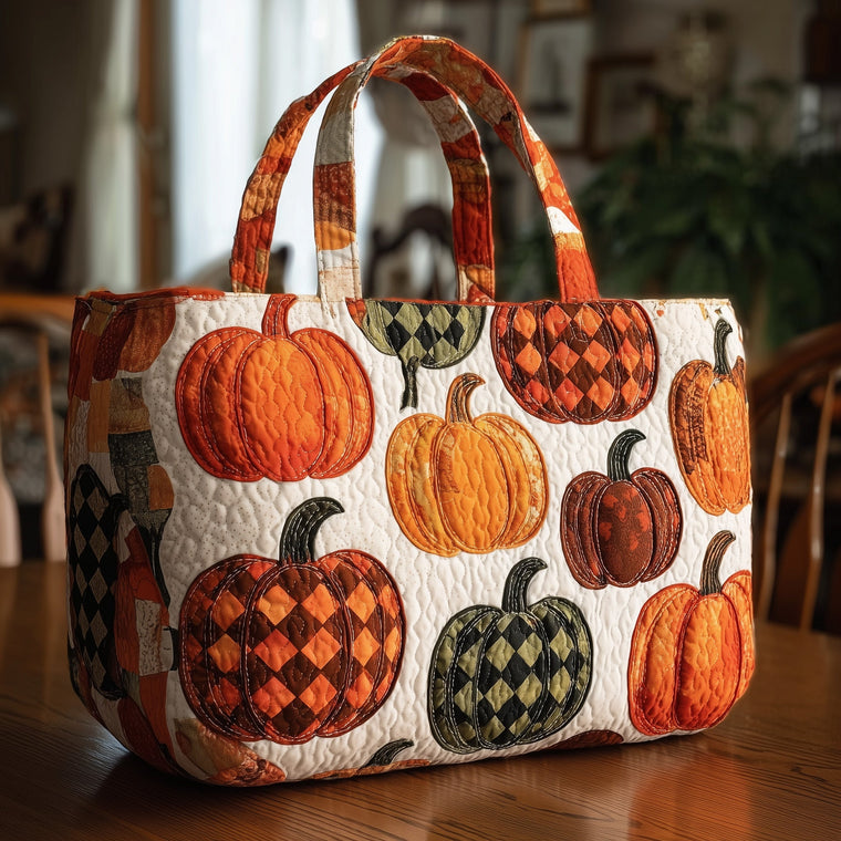 Everyday Pumpkins Autumn Quilted Tote