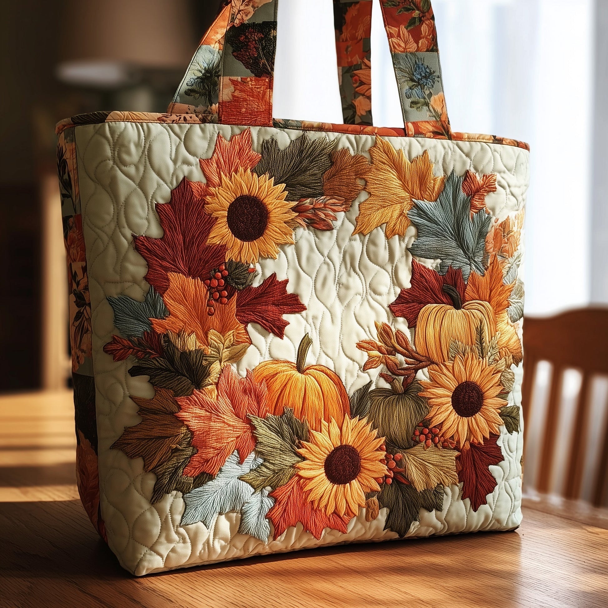 The Autumn Wreath Quilted Tote