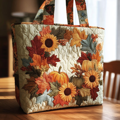 The Autumn Wreath Quilted Tote