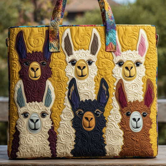 The Llama Herd Quilted Tote