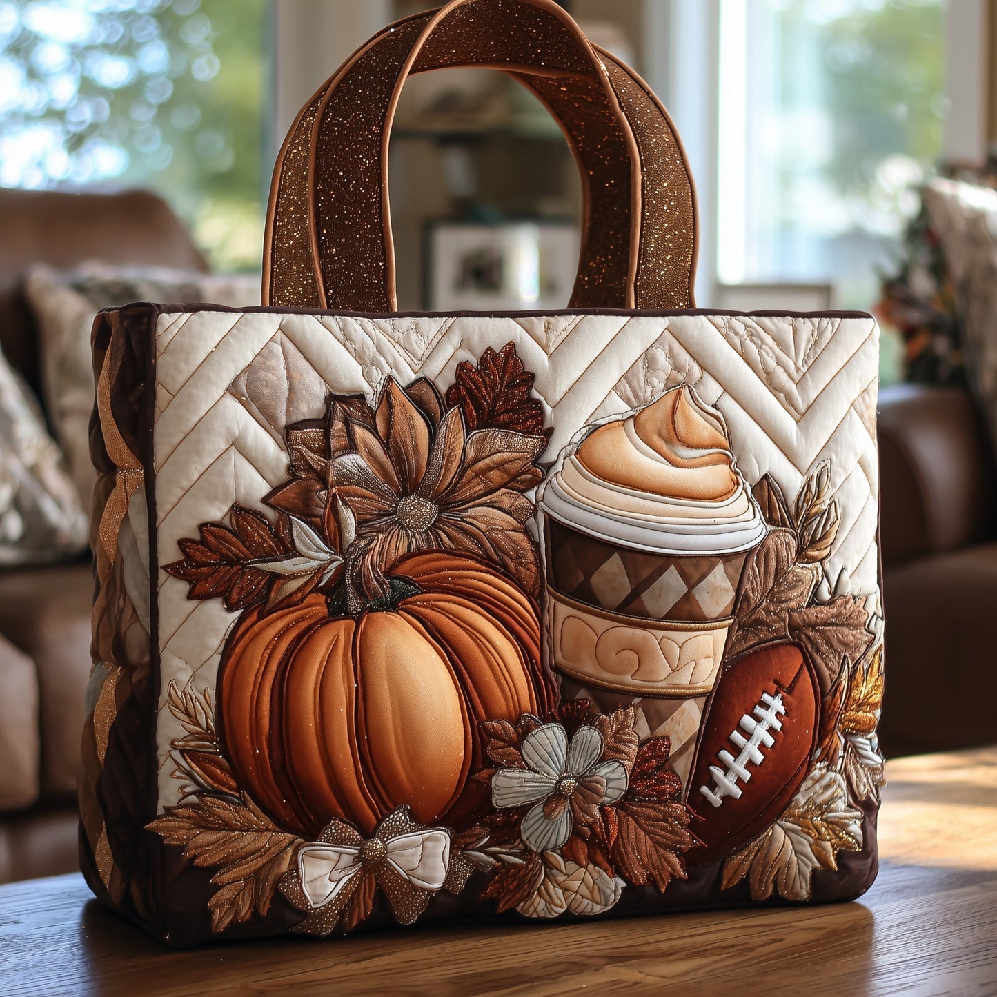 Everyday Football Quilted Tote Bag