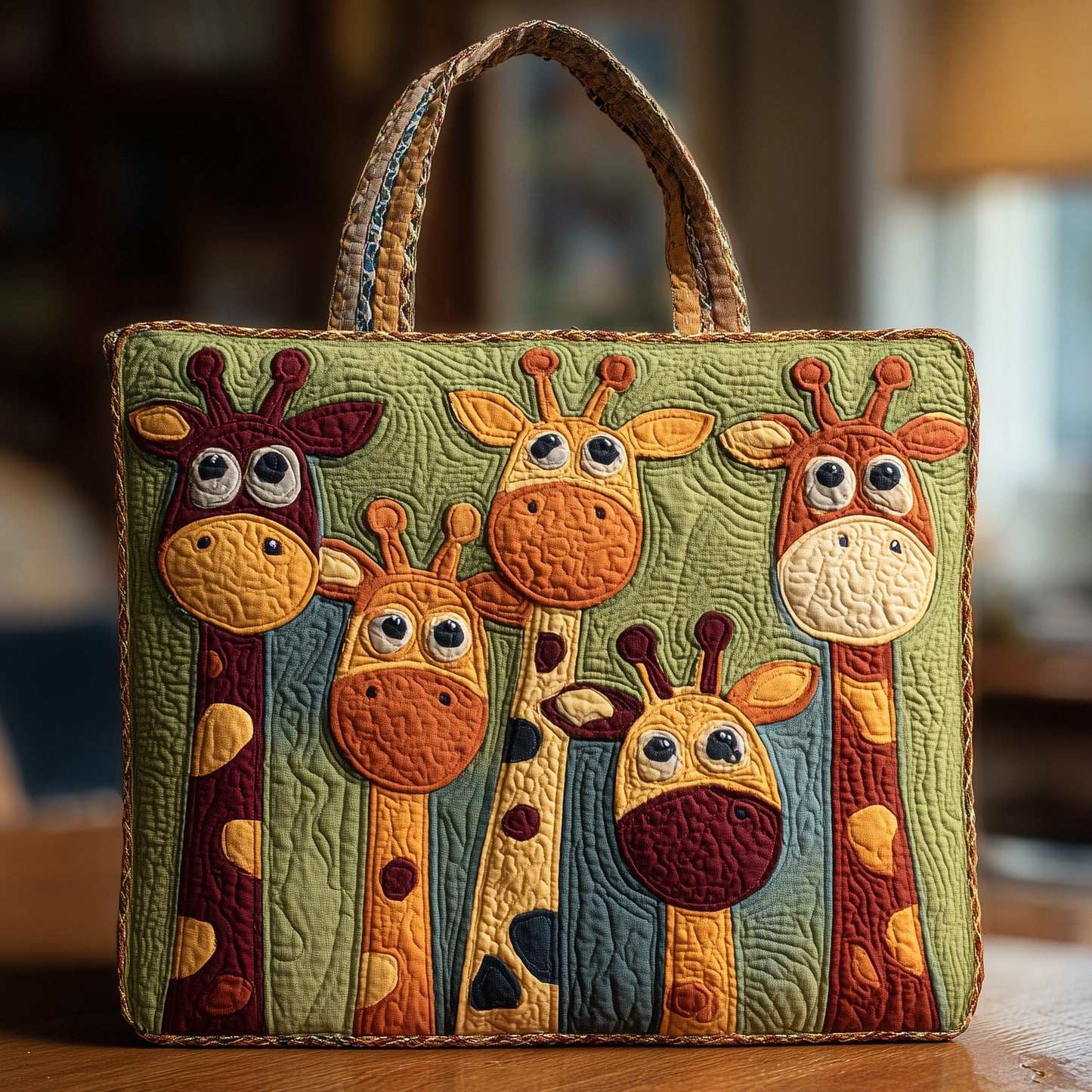 The Tower Of Giraffes Quilted Tote