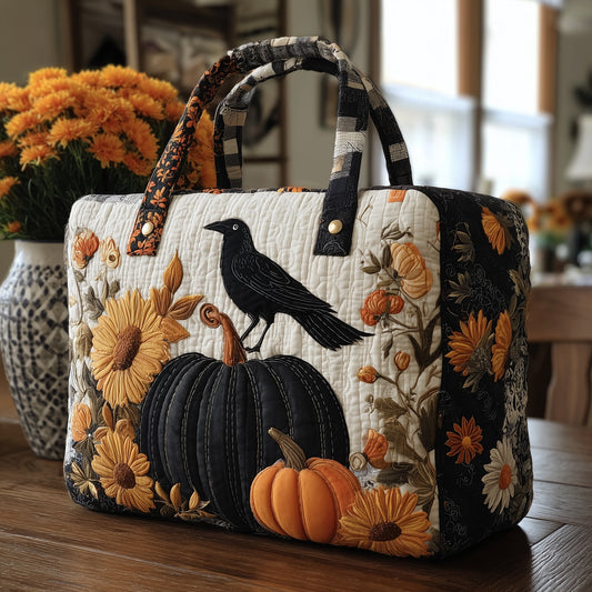 The Autumn Crow Quilted Tote