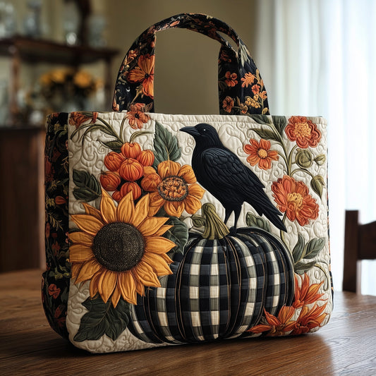 The Autumn Raven Quilted Tote