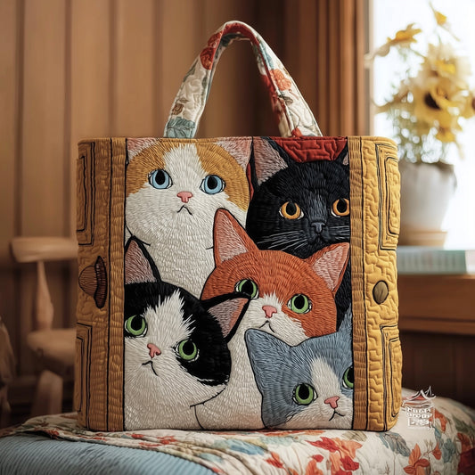 The House Of Cats Quilted Tote