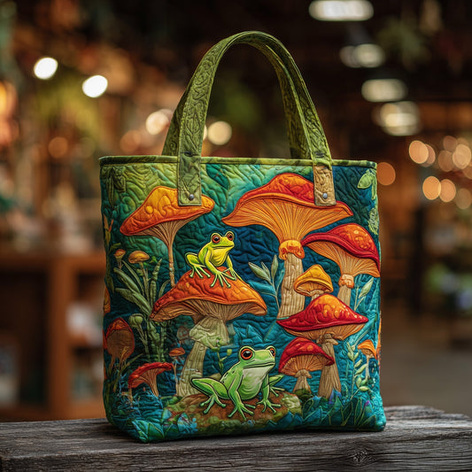 The Frog & Mushroom Quilted Tote
