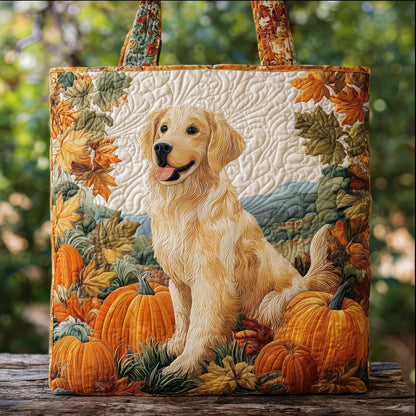 The Golden Retriever Autumn Quilted Tote