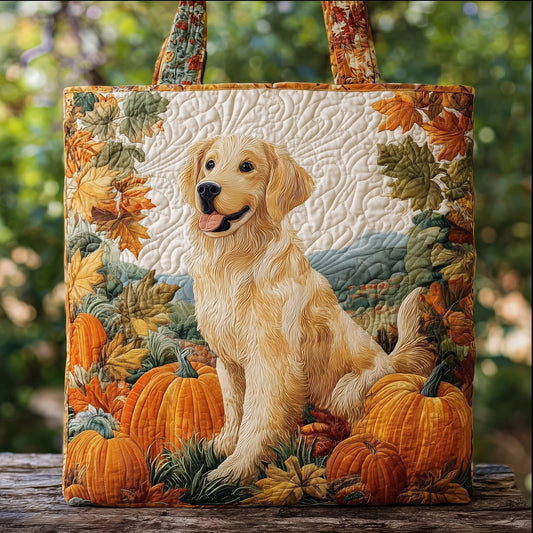 The Golden Retriever Autumn Quilted Tote