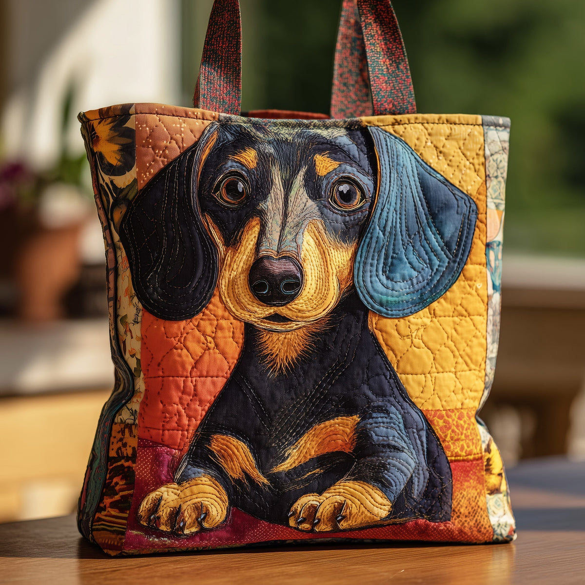 Everyday Adorable Dachshund Quilted Tote