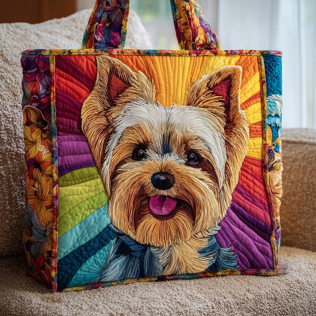 The Yorkshire Terrier Quilted Tote