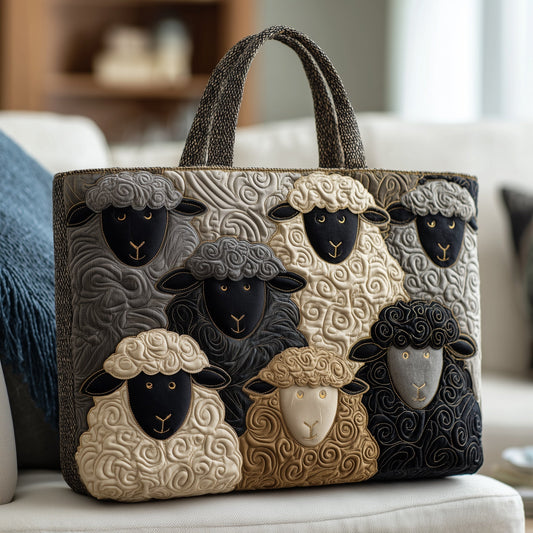 Everyday Sheep Quilted Tote Bag
