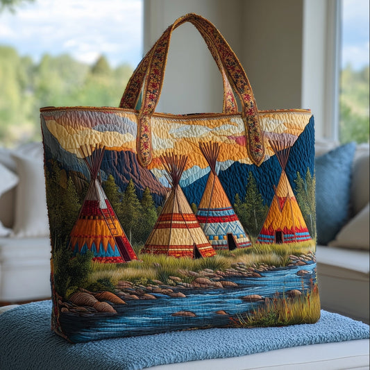The Teepee Scene Quilted Tote