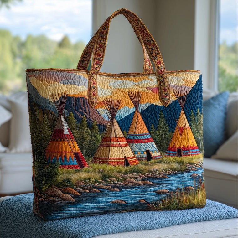 The Teepee Scene Quilted Tote