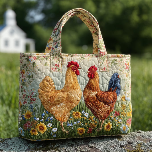 The Country Chicken Quilted Tote
