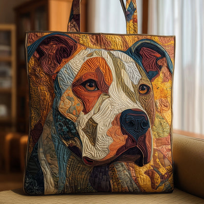 Pitbull Dog Portrait Tote Bag
