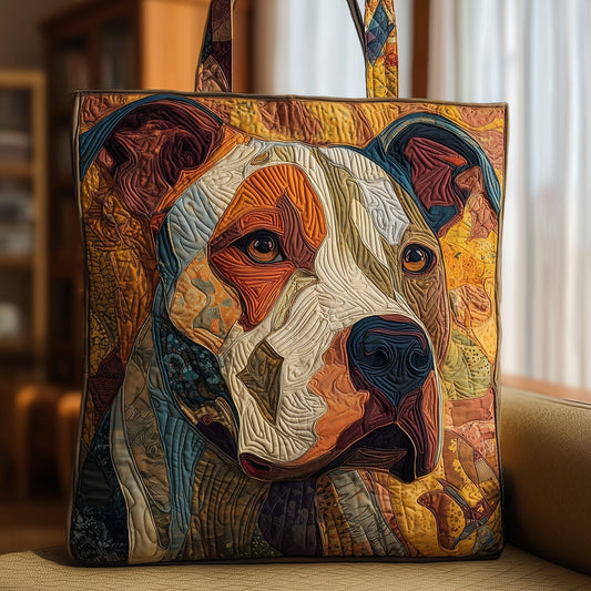 Pitbull Dog Portrait Tote Bag
