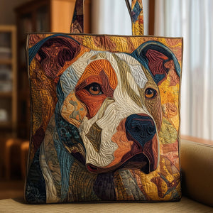 Pitbull Dog Portrait Tote Bag