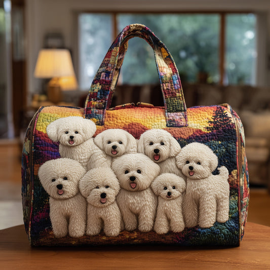 The Bichon Friends Quilted Tote