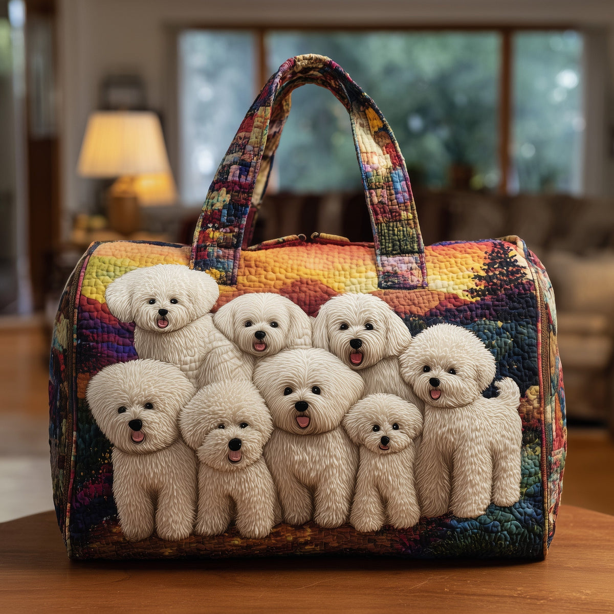 The Bichon Friends Quilted Tote
