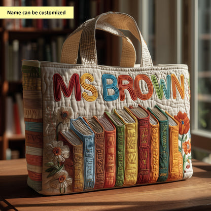 Colorful Books Flowers Tote Bag