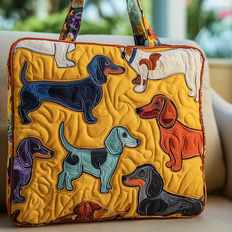 Colorful Dachshund Dogs Tote Bag
