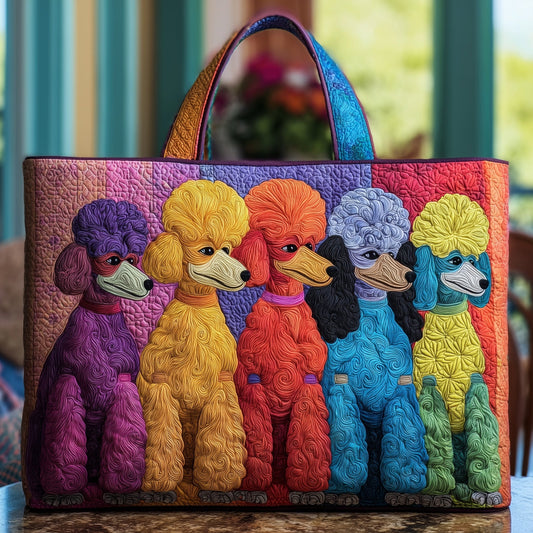 Everyday Colorful Poodles Tote Bag