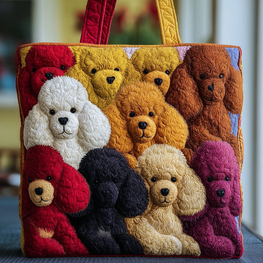 Everyday Cutesy Poodle Quilted Tote