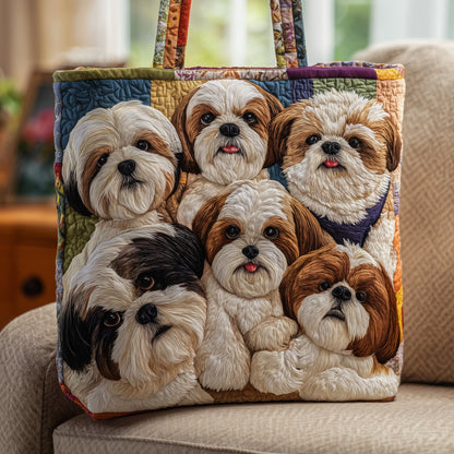 Shih Tzu Joy Quilted Tote