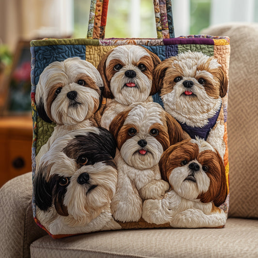 Shih Tzu Joy Quilted Tote
