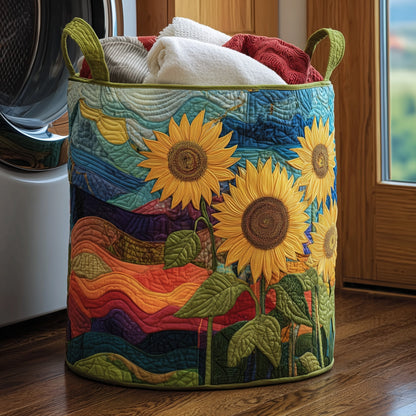 Sunflower Field Laundry Tote Bag