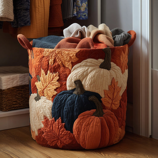 Autumn Pumpkin Laundry Tote Bag
