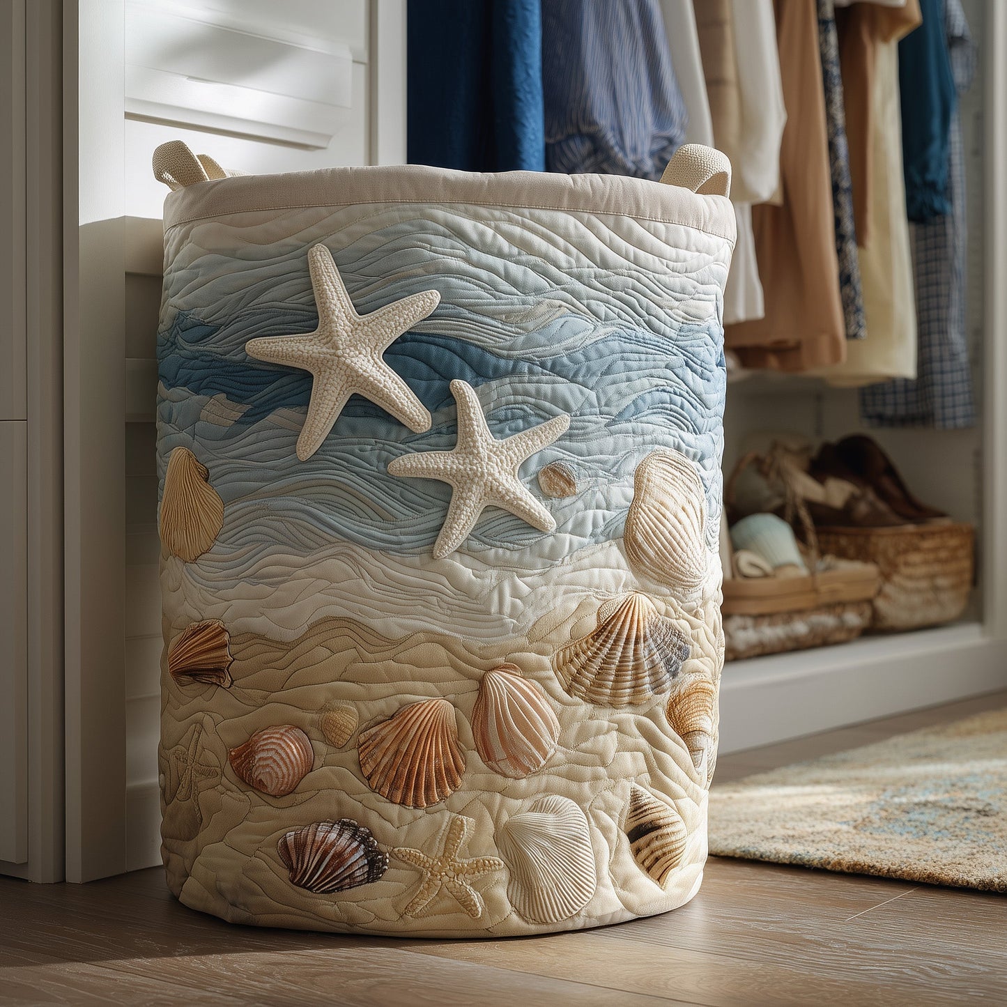 Beach Joy Laundry Quilted Tote