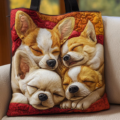 The Snoozing Chihuahua Quilted Tote