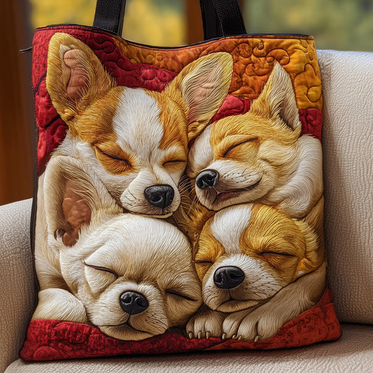 The Snoozing Chihuahua Quilted Tote
