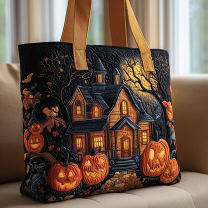 Haunted House Halloween Tote Bag