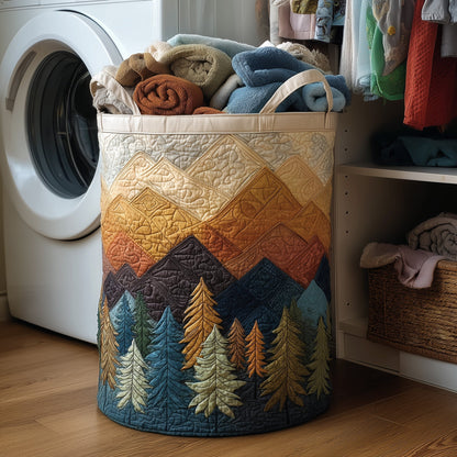 The Forest Landscape Quilted Laundry Basket Tote