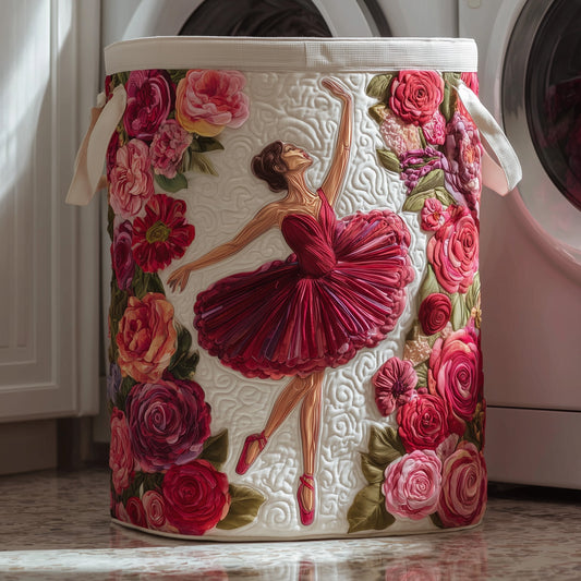 Ballerina Laundry Basket Tote Bag