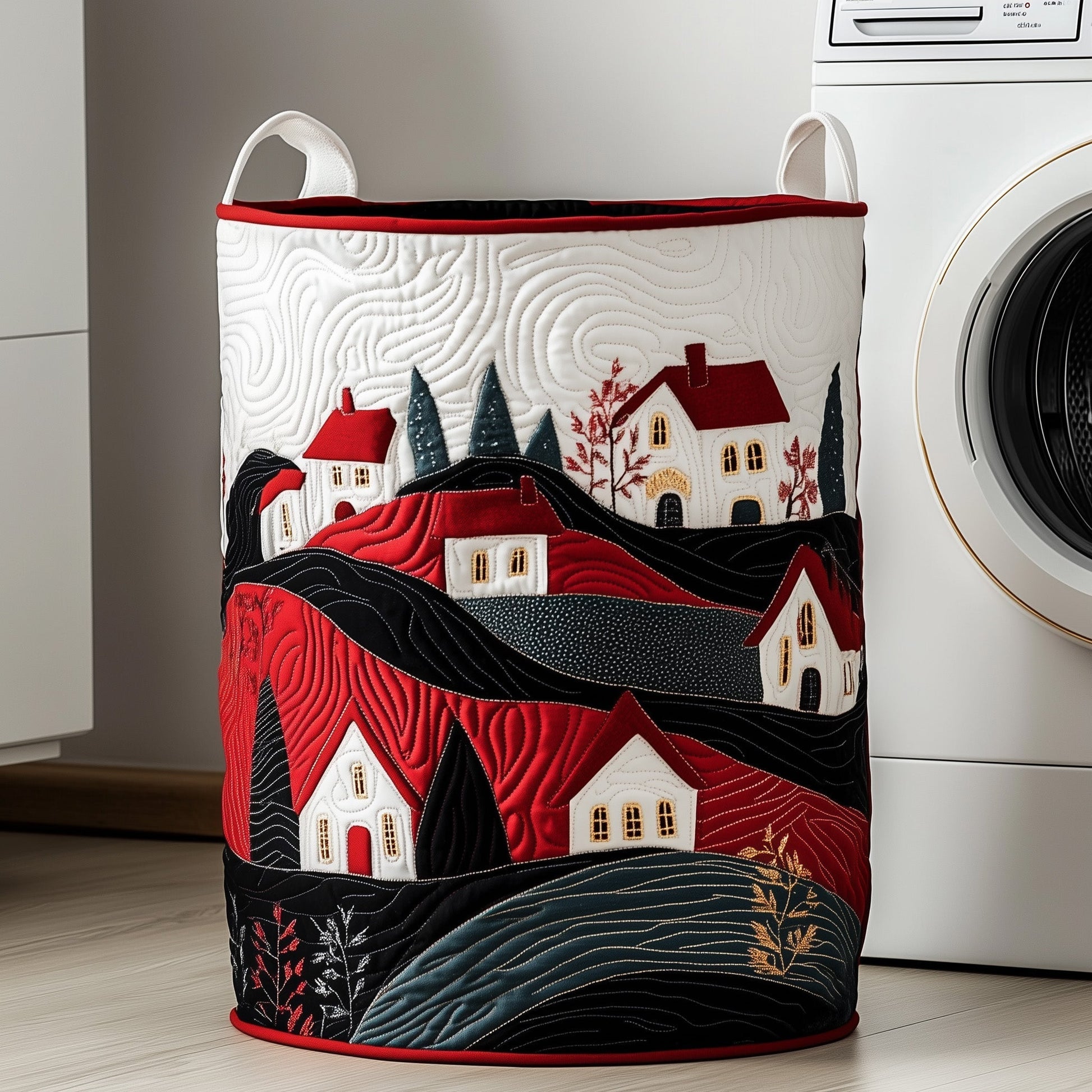 The Cozy Village Quilted Laundry Basket Tote