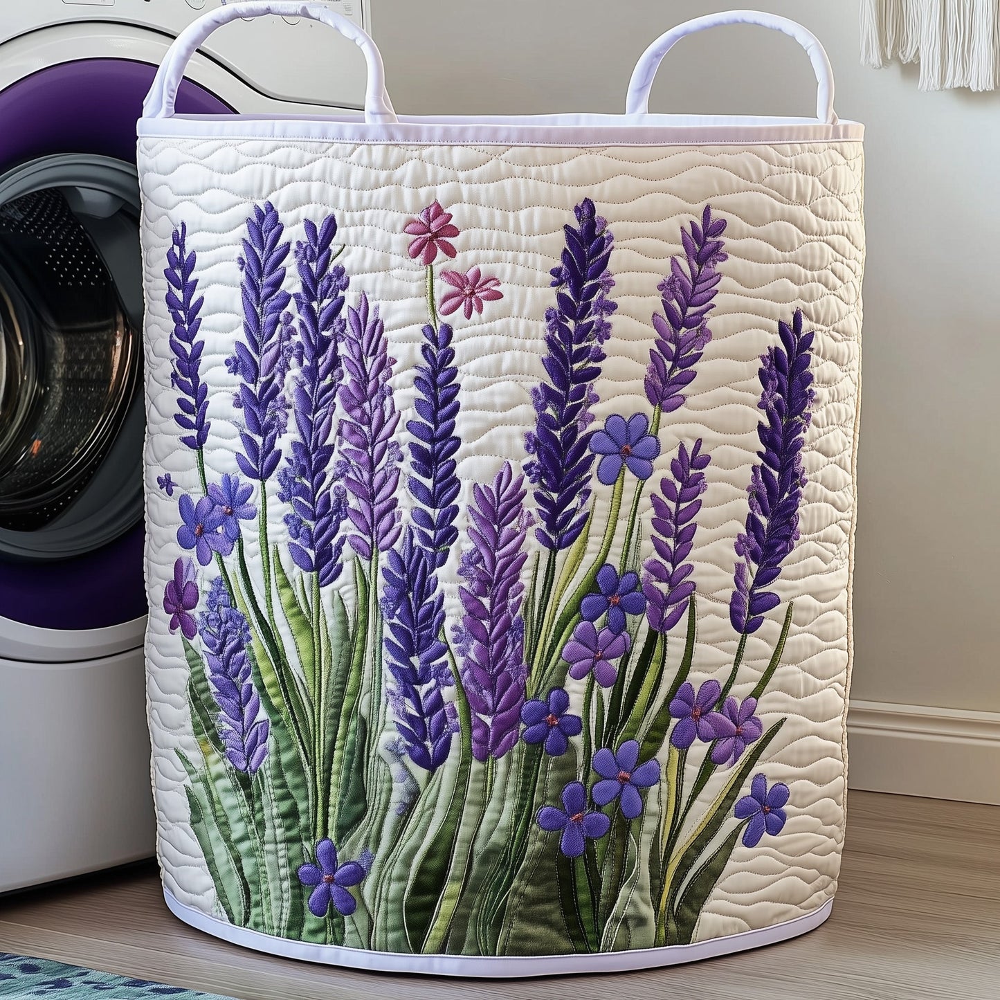 The Lavender Quilted Laundry Basket Tote
