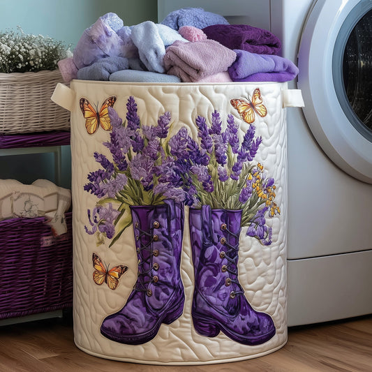 The Lavender Boots Quilted Laundry Basket Tote