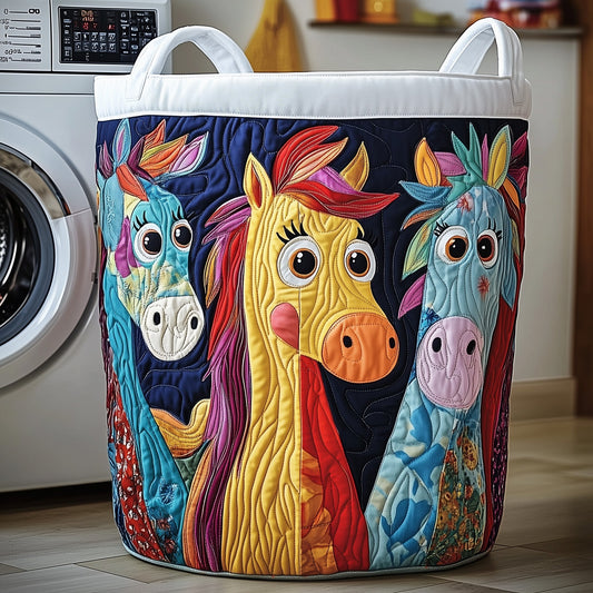 Whimsical Horse Laundry Tote Bag