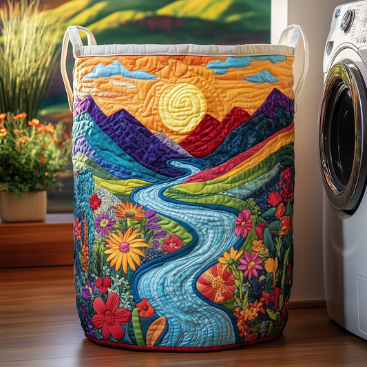 The Meadow Hill Quilted Laundry Basket Tote