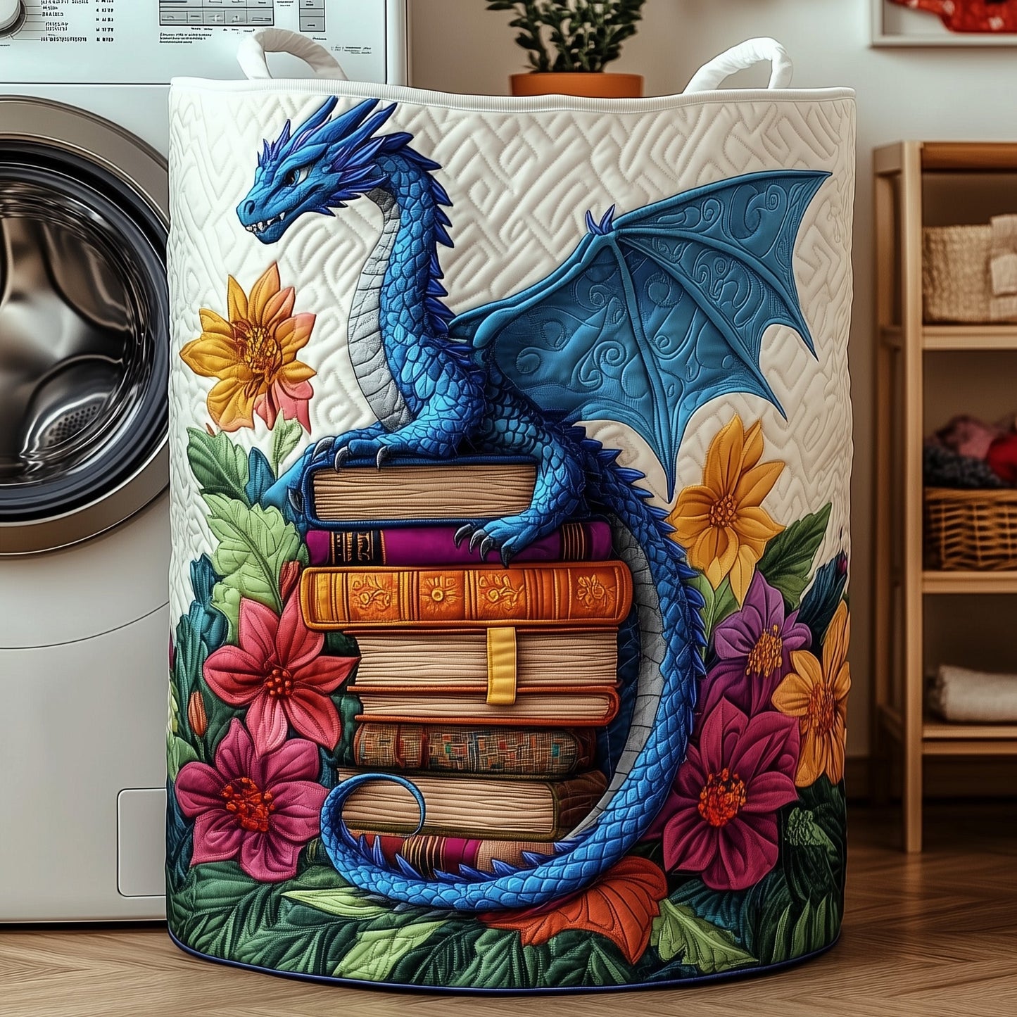 The Dragon Quilted Laundry Basket Tote 3307