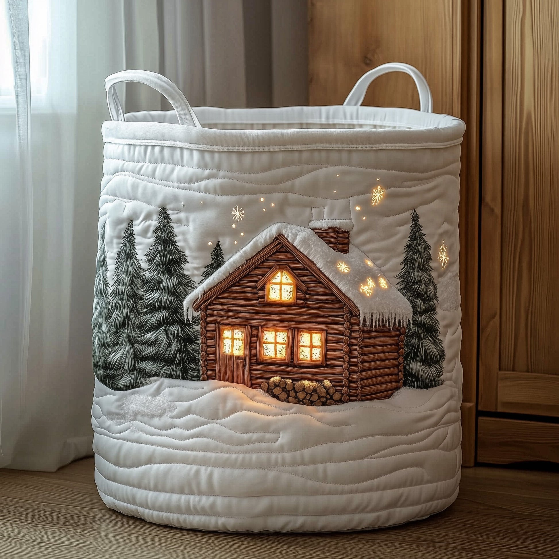 Gingerbread Cabin Laundry Tote Bag
